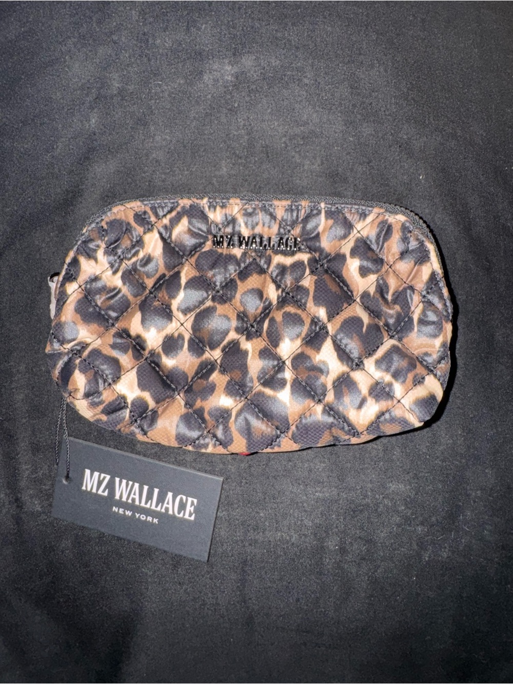 MZ Wallace Quilted Double Cosmetic Pouch in Leopard-Print - Picture 2 of 5